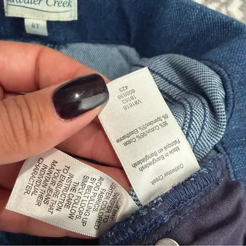 Coldwater Creek NWOT Blue Pull On Pants Knit Denim Mid Rise Leggings Size 8 Tall