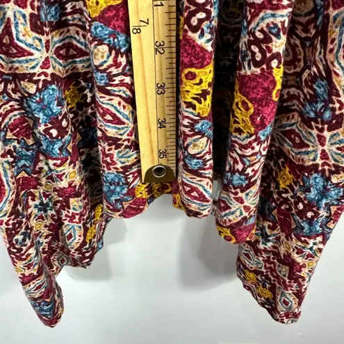 Maeve Sleeveless Dress Womens Small Red Boho Abstract Print Midi Festival Indie