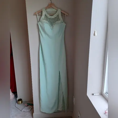 A.L.C. Vintage Designs Mint Green Beaded Gown