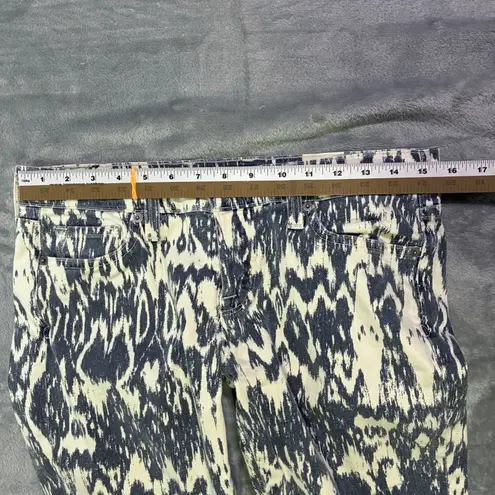 EUC VTG Lucky Brand Legend Capri Ikat Jeans Women's 6/28 Print Denim Made in USA White