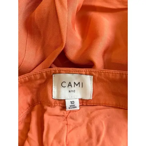 Cami NYC Rylie High Rise Pleated Trouser Pants Orange Womens Size 10