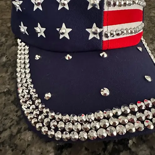 NWOT American Flag Stars and Stripes Studded Red/White/Blue Fourth of July Hat