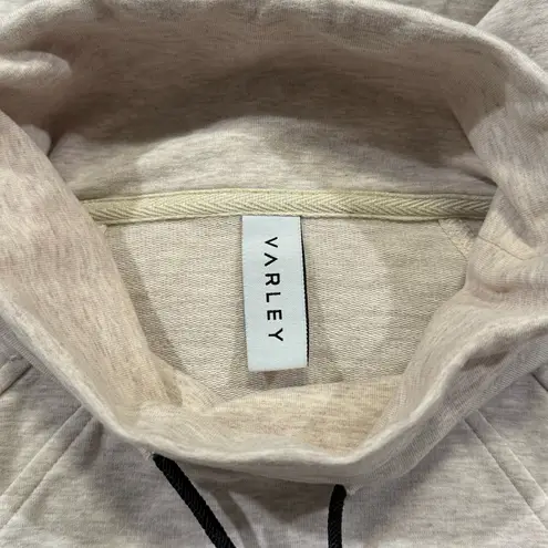 Varley Medium Beige Atlas Pullover Sweatshirt Zipper Sides Comfort Athleisure