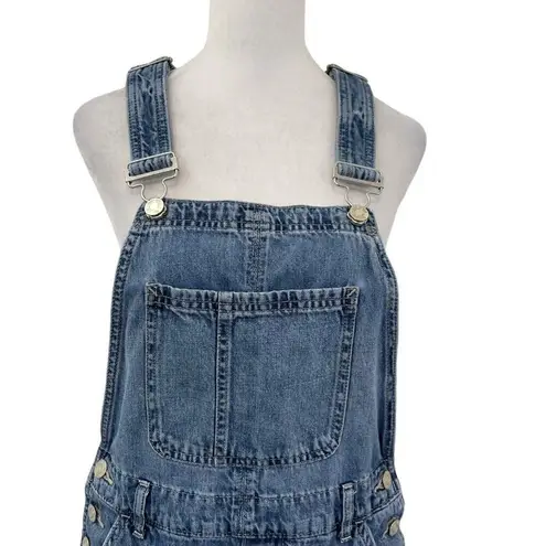 Gap  Denim Bib Shortalls Overalls Cut-Off Distressed Jean Shorts size XS