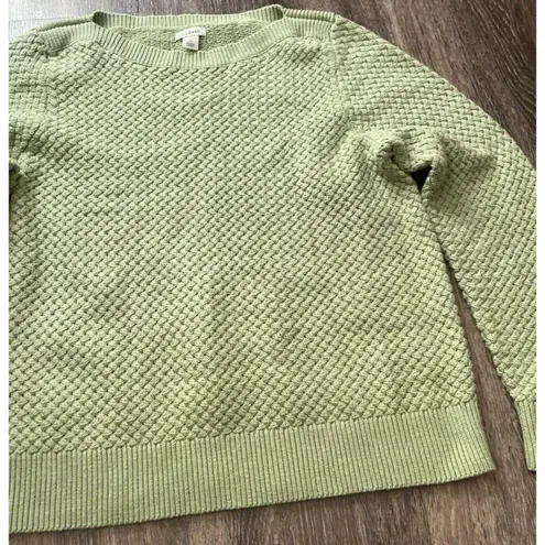Vintage LL Bean Women’s Size M Knitted Mint Green Sweatshirt Crew Neck Sweater Size M