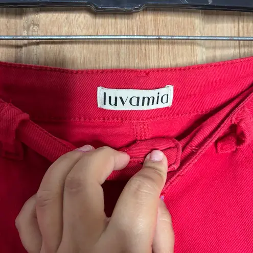 Luvamia women’s Red shot skirts size M Size M