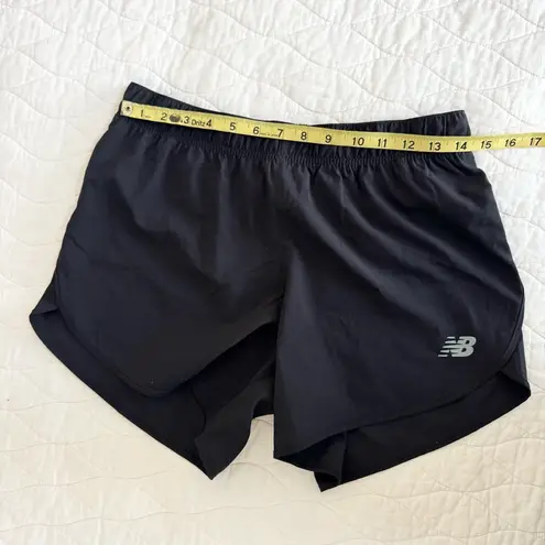 New Balance NWT  Core Run 5 Inch 5" Black Shorts Womens S Athletic Workout Gym