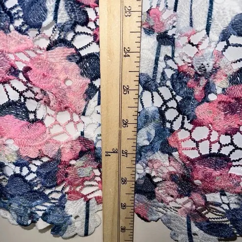 Ricki's Pink and White Lace Floral Tank Top Size L