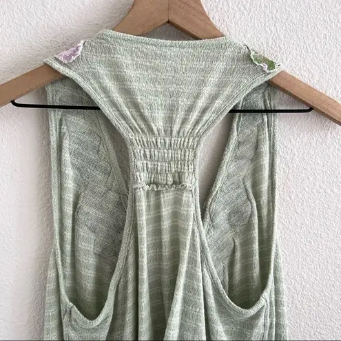 Free People  Frida Embroidered Faux-Wrap Tank Small