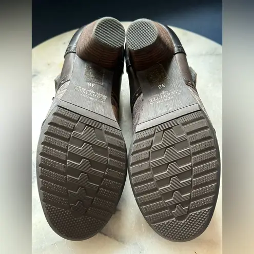 L’ARTISTE Gray Leather Spring Step renaissance Buckle Clog Velcro Sz 39/ 8