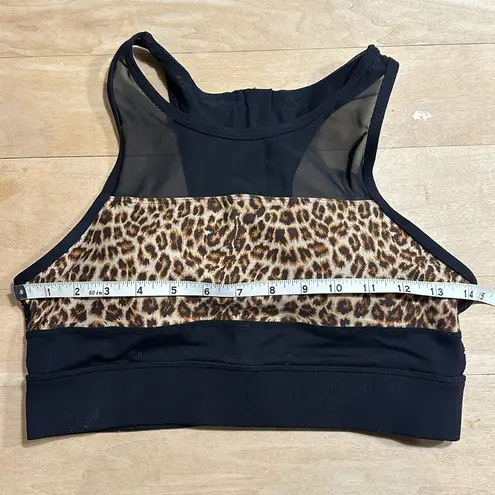 Zyia Active Black Leopard All Star Bra Sz M