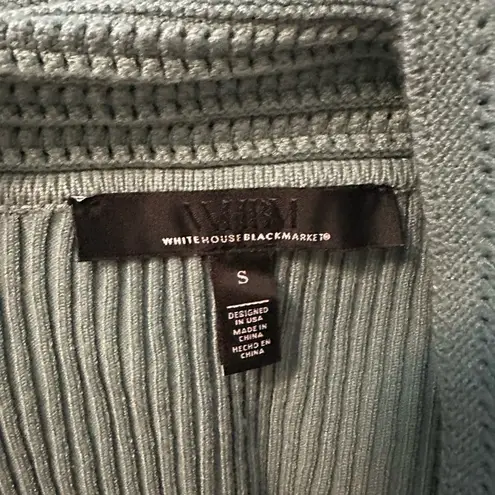 White House | Black Market WHBM Elbow Sleeve Crochet Collar Pullover Sweater Green Size S