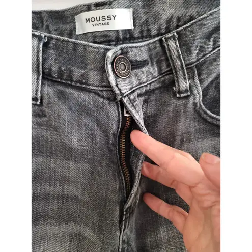 Moussy Vintage Cadet HOWA Skinny Ankle Jeans Black Grey Size 26