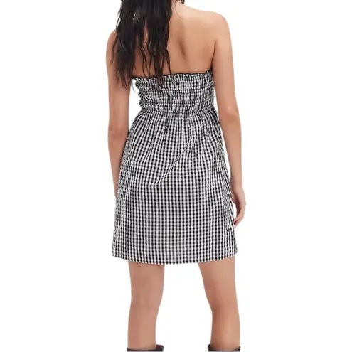 Free People FP One Sunni Convertible Skirt Minidress Black/White Gingham size XS Black