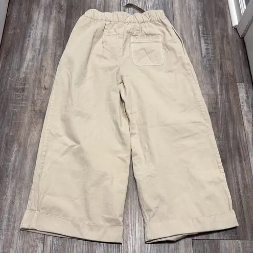 Free People  After Love Roll Cuff Wide Leg Pants drawstring waist buttonfly XS