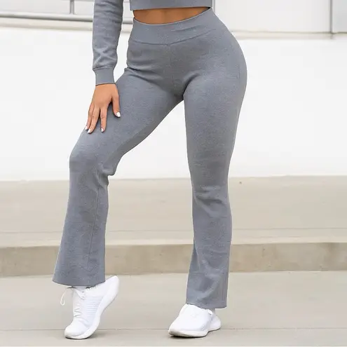CHROME RIOT gray flare sweatpants smoothing waistband size X