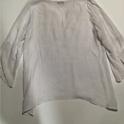 Counterparts Cream Asymmetrical 3/4 Sleeve Blouse