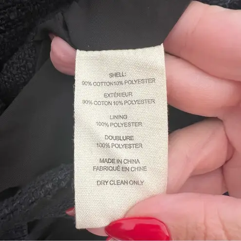 L'Agence L’AGENCE Chamberlain Tweed Boucle Blazer Jacket In Black