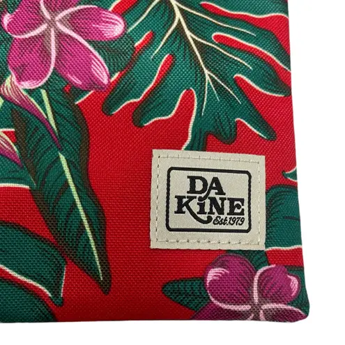 Da Kine Jive Floral Palm Leaf Crossbody Bag Purse Red Tropical Summer Vacation