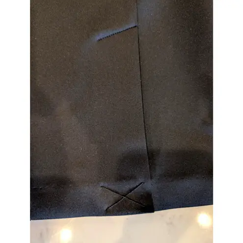 Karl Lagerfeld Paris Black Sheath Dress Cap Sleeve V Neck Zipper Size 6 Black