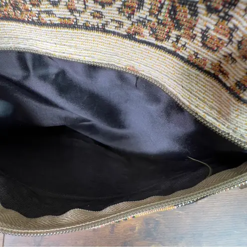 Jade Cloth Animal Print Tote Bag w/Inside Coin Purse Tan