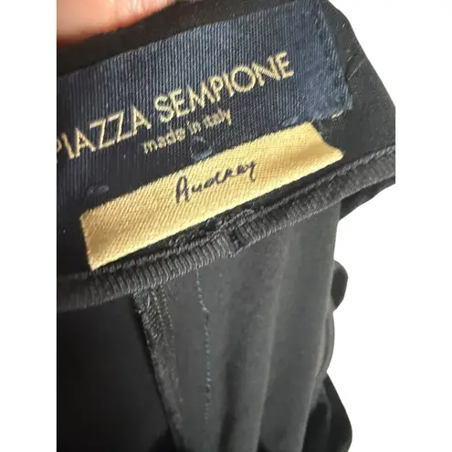 Piazza Sempione Audrey Black Straight Leg Crop Pants Size 10