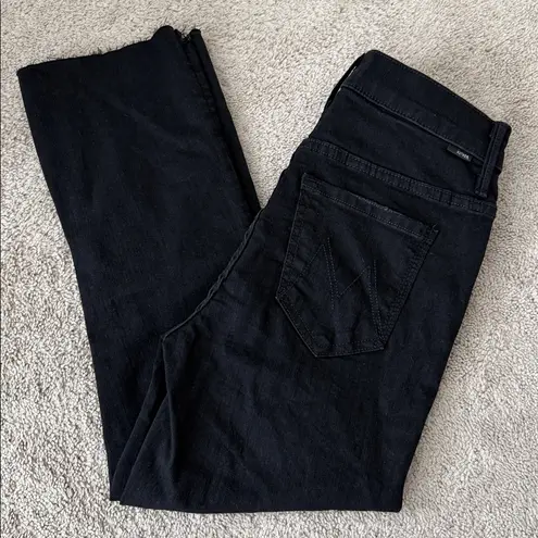 MOTHER Insider Crop Step Fray Not Guilty Size 25 Black