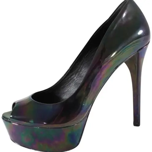 Brian Atwood  Bambola iridescent platform heels