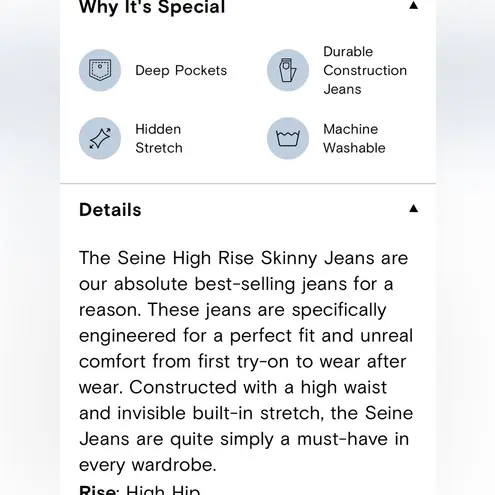 Universal Standard Plus Size Jeans High Rise Seine Skinny Solid Black 38/4XL NEW