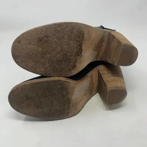 Matt Bernson Black Suede Leather Holt Ankle Bootie Size 6