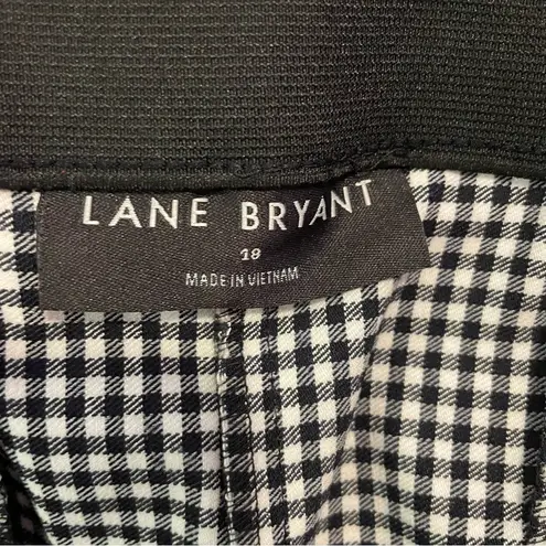 Lane Bryant  Trouser Size 18 Cropped Black Gingham Slim Capri Pant