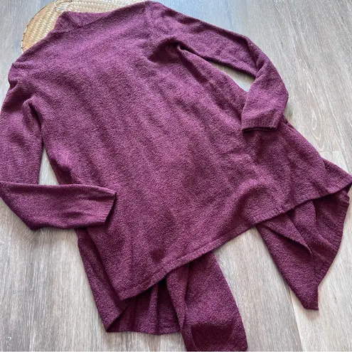 Barefoot Dreams  cozy chic maroon open front cardigan