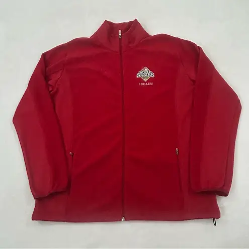 Philadelphia Phillies MLB World Series 2008 Red Full Zip Fleece Jacket Women XL