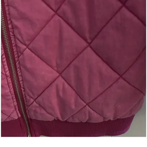 WILD FABEL HOT PINK COAT QUILTED COTTON WOMENS 38 CHEST RIBBED SLEEVE & BOTTOM Size M