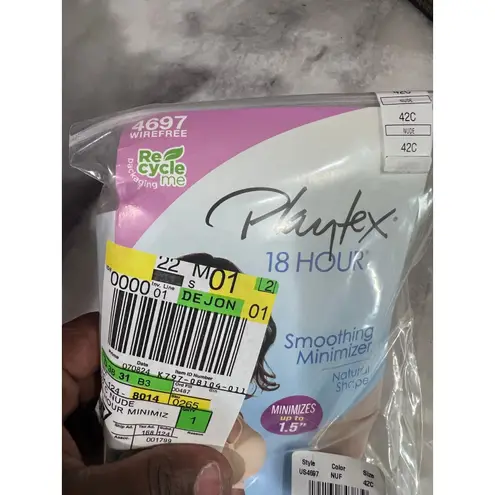 Playtex 18 Hour Women’s Wirefree Smoothing Minimizer Bra 42C Nude Style 4697 Size undefined