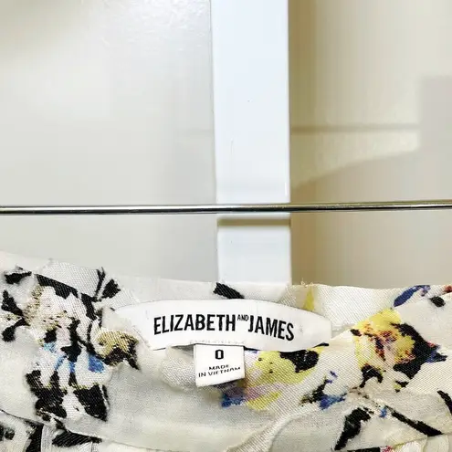 Elizabeth and James Floral Print Mini Skirt - Women Size 0 - White