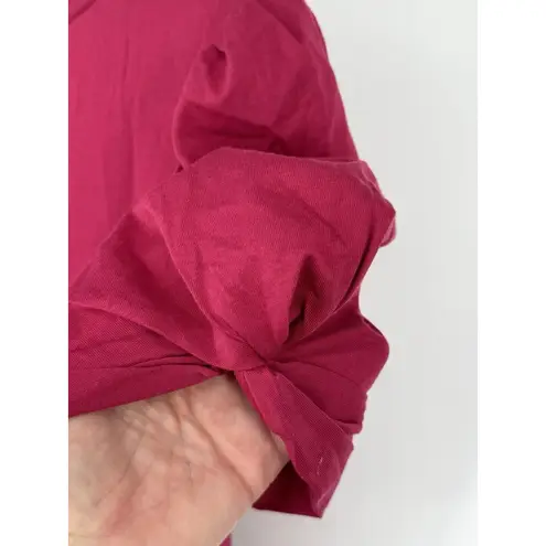 Summersalt The Luxe Pima Twist-Sleeve T-Shirt Dress Size Medium Dark Rose