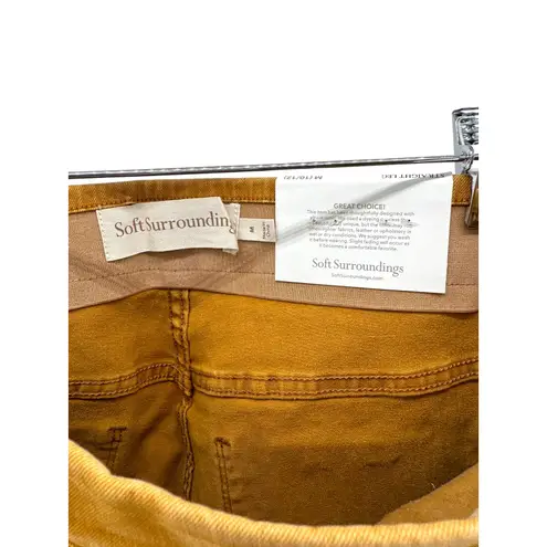 Soft Surroundings The Ultimate Pull On Straight Leg Jeans Mustard Yellow Size M