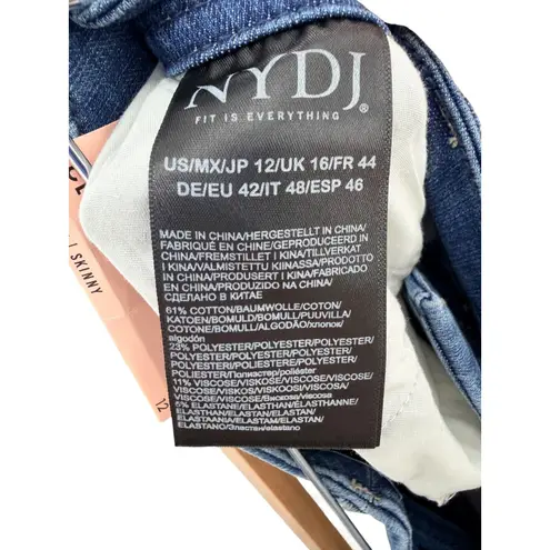 NYDJ NWT Curves 360 Boost Skinny Jeans Blue Size 12 Stretch Sculpting Denim