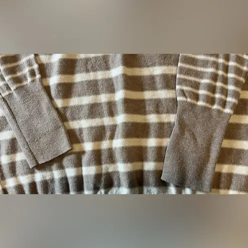 Ruby Moon Anthropologie Tan/White Cowl Neck Oversized Tunic Sweater M