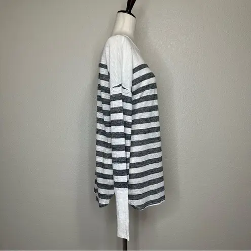 Michael Stars NWOT 100% Linen Striped Long Sleeves Top