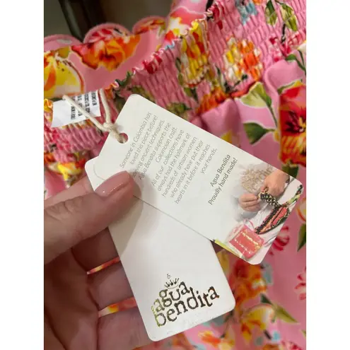 Agua Bendita Rhea Top and Skirt Pink Blossom Womens Size Large