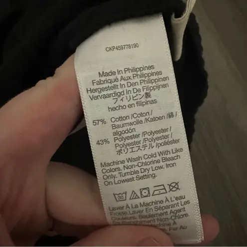 Madewell  Seersucker Button-Shoulder Short Sleeve Top in Black Size XXS‎