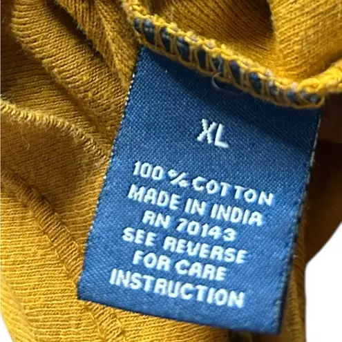 Fall Layering Earth Tones Casual Pop of Color Architect Mustard Long Sleeve Top Gold Size XL