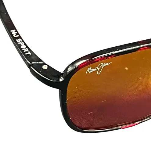 Maui Jim Sport Keokea Polarized with Red/Hawaii Lava Lenses MJ0447S-003 - Image 4
