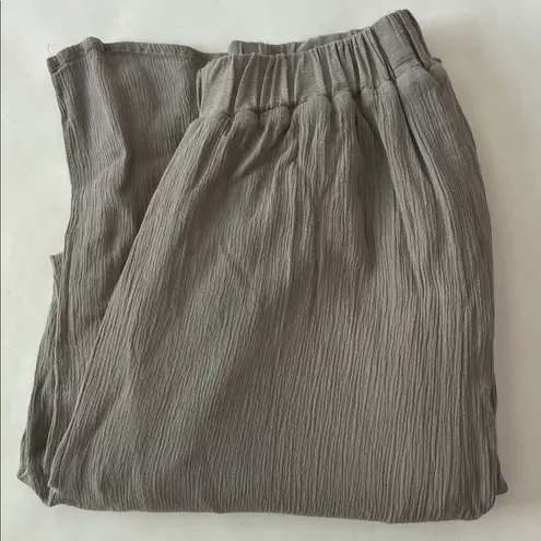 West Kei x Nordstrom Sage Green Super Wide Leg Flowy Gauze Pants XS