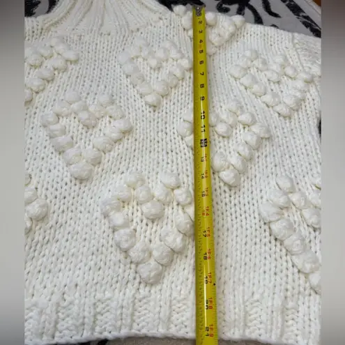 Chicwish ‎ Turtleneck Sweater Chunky cowl neck Knit White Style Size M (No Tag)