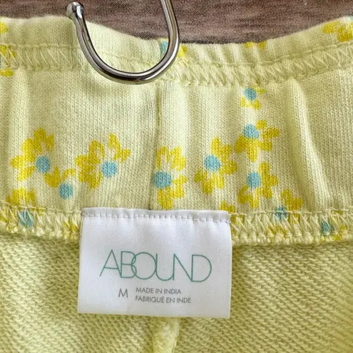 Abound  Yellow Floral Organic Cotton Pull On Shorts Size Medium NWT