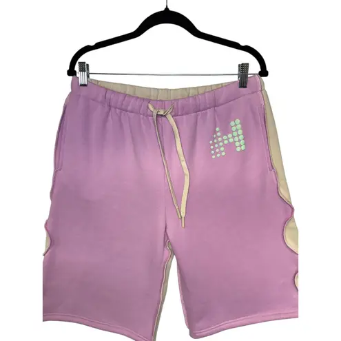 HUNI Sweat Shorts Pink Lavender Beige casual designer fun boutique medium Purple