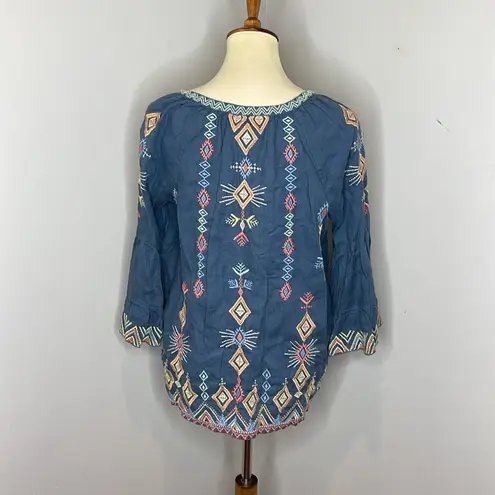 Johnny Was Johnny Was Cerise Tiered Sleeve Peasant Top